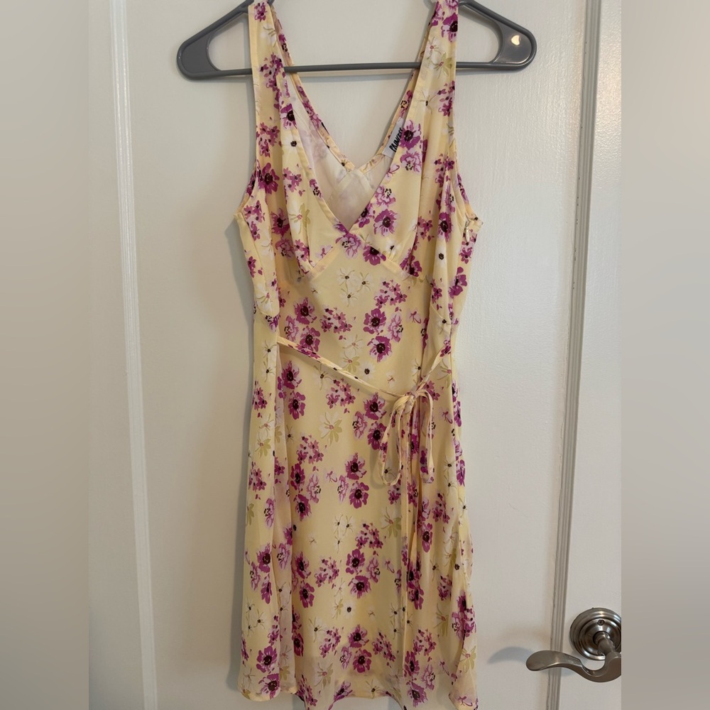 Princess Polly Yellow and Purple Floral Dress